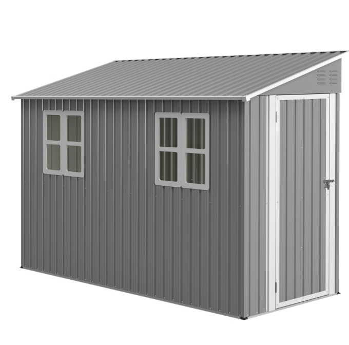 4x10-ft. Galvanized Steel Outdoor Shed: $214 4x10-ft. Galvanized Steel Outdoor Shed: $214