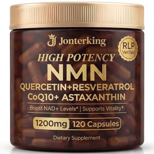 NMN, Quercetin, Resveratrol, CoQ10, & Astaxanthin Supplement 120-Capsule Bottle: $15.49 NMN, Quercetin, Resveratrol, CoQ10, & Astaxanthin Supplement 120-Capsule Bottle: $15.49