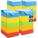 Microfiber Cleaning Cloths 100-Pack + free shipping w/ Prime