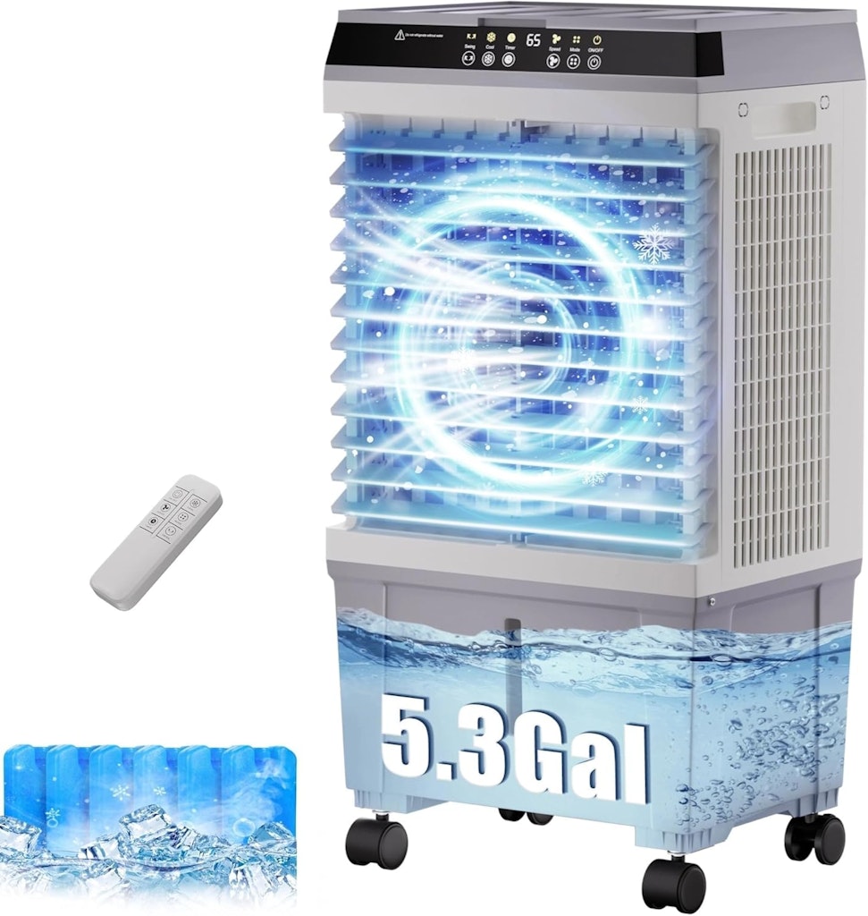 5.3-Gallon Evaporative Air Cooler: $140 5.3-Gallon Evaporative Air Cooler: $140