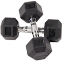 BalanceFrom Rubber Encased Hex Dumbbells 15-lb. Pair for $23 + free shipping w/ $35