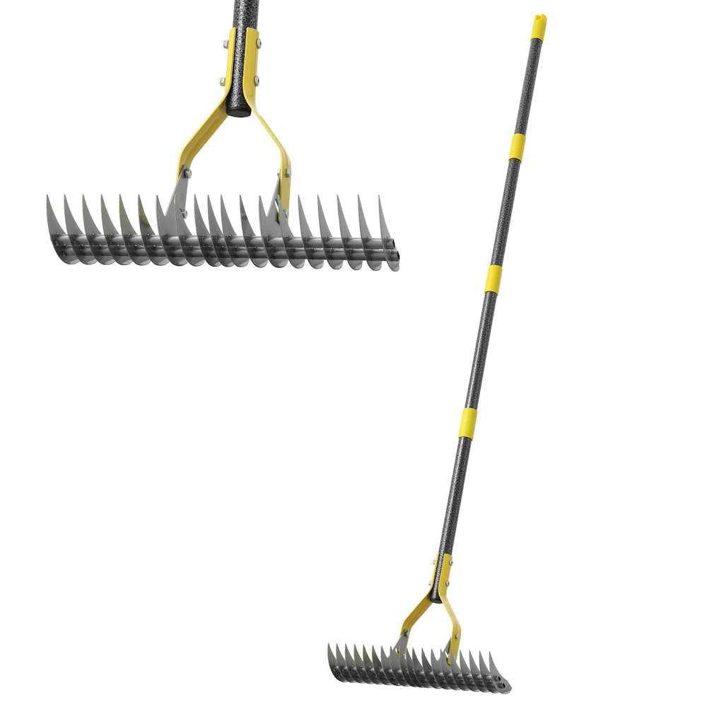 19-Tine Cold-Pressed Steel Dethatcher Rake: $11 19-Tine Cold-Pressed Steel Dethatcher Rake: $11