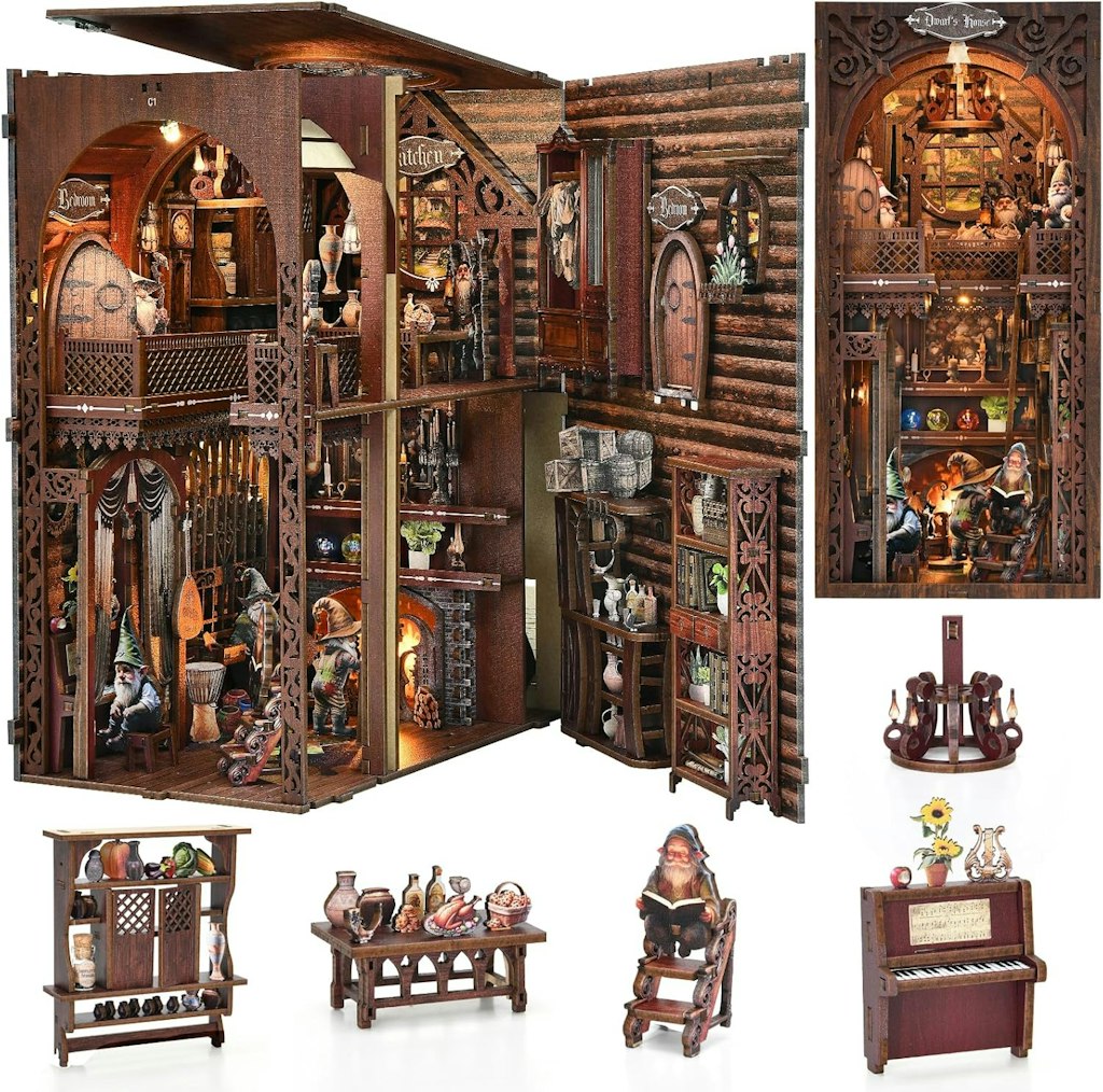 TOYQI Book Nook 3D Wooden Puzzle Kit: $21 TOYQI Book Nook 3D Wooden Puzzle Kit: $21