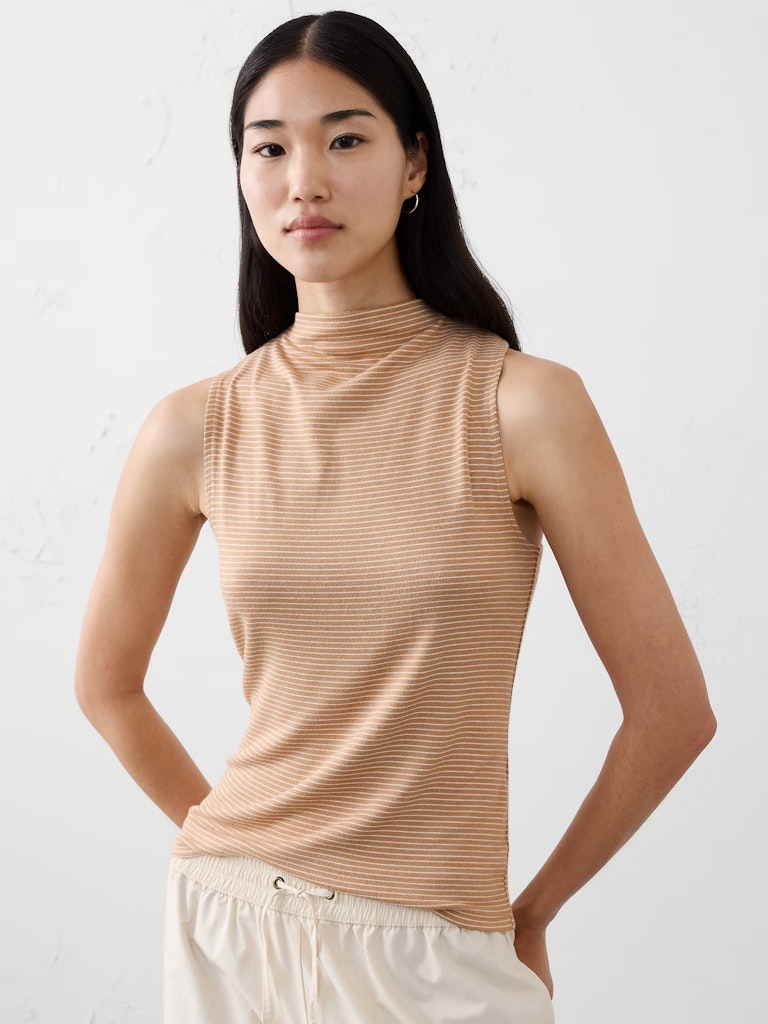 Banana Republic Factory Women's Soft Luxe Mock-Neck Top: $5.98 in cart