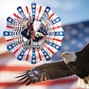 Suncket 12-Inch American Eagle Flag Wind Spinner for $10 + free shipping w/ Prime