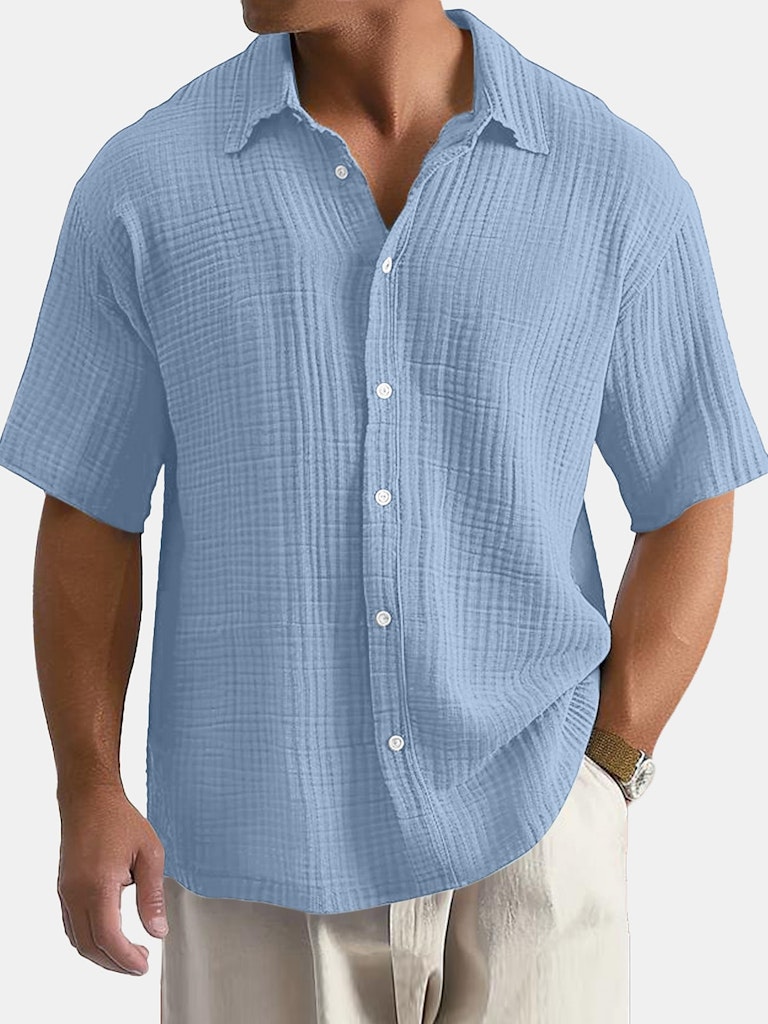Men's Short Sleeve Button-Up Shirt: 2 for $18