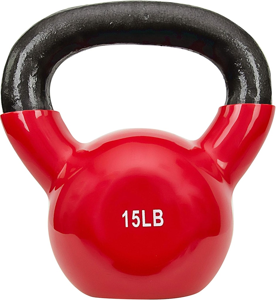 Sunny Health & Fitness 15-lb. Vinyl Coated Kettlebell: $18