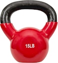 Sunny Health & Fitness 15-lb. Vinyl Coated Kettlebell for $18 + free shipping w/ Prime