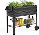 Workpro Galvanized Raised Garden Bed with Legs & Wheels for $45 + free shipping