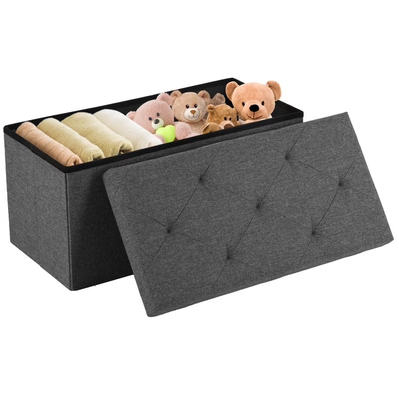 Gianna 30" Folding Storage Ottoman Bench: $16