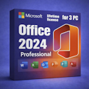 Microsoft Office 2024 Professional for Windows 10/11 3-PC Lifetime License for $15 + digital download