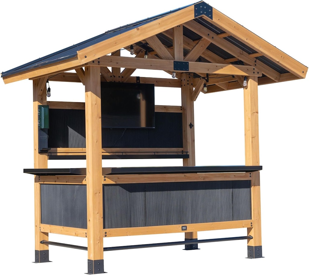 Backyard Discovery Palisade 9x6-Foot Cedar Wood Outdoor Bar Set: $1999