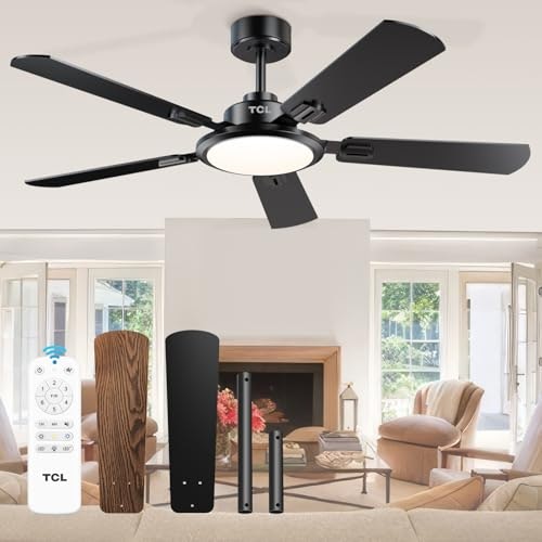 TCL 52" Ceiling Fan with Light and Remote Control: $69.30