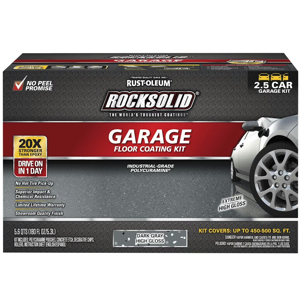 Rust-Oleum Rock Solid Garage Floor Coating Kit: $177