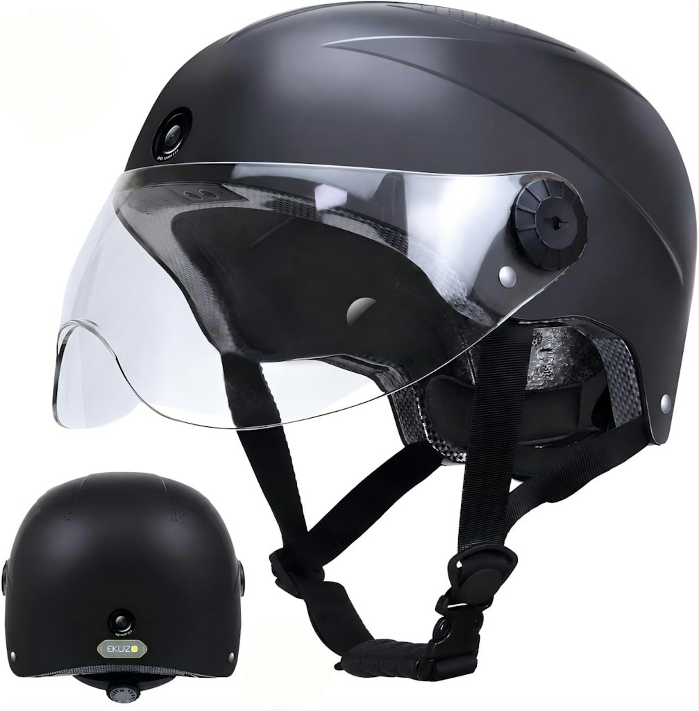 Ekuzo Smart Bike Helmet with Cameras: $89.99