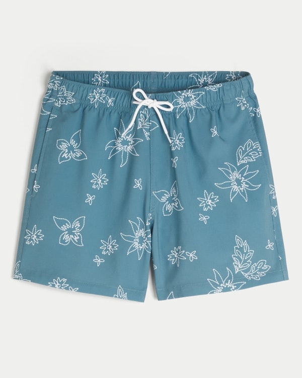 Hollister Men's Mid-Thigh Volley Swim Trunks: $19.97