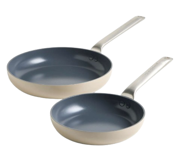 Crate & Barrel EvenCook Ceramic Nonstick Fry Pans Set: $70