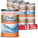 Bumble Bee 15-oz. Chub Mackerel 12-Pack for $17 w/ Subscribe & Save + free shipping w/ Prime