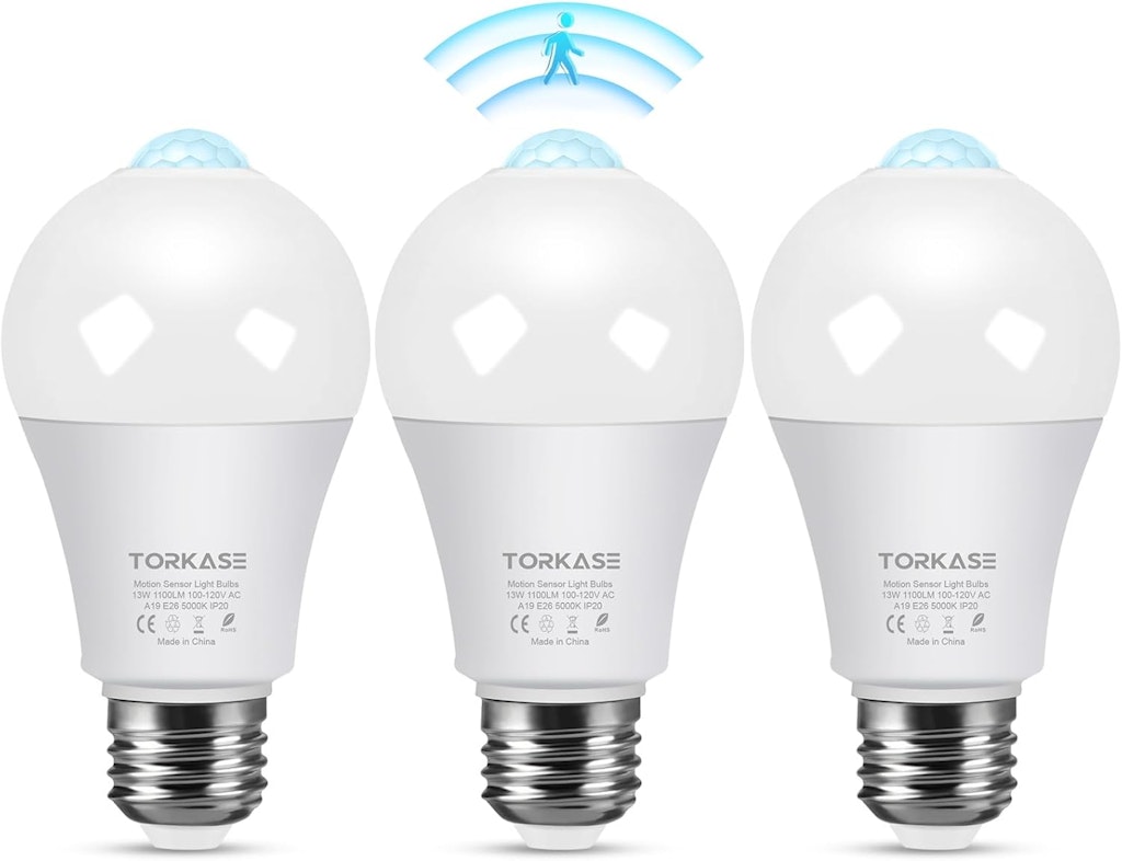 13W LED Motion Sensor Light Bulb 3-Pack: $9.99