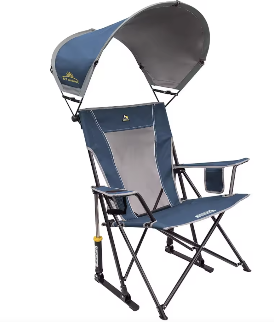 Outdoor Rocking Chair w/ Canopy: $97