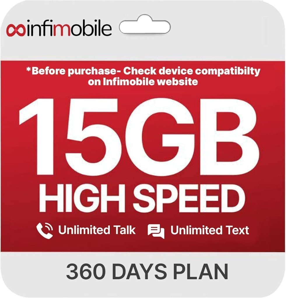 Infimobile Prepaid SIM Card 18 Months Plan: $175