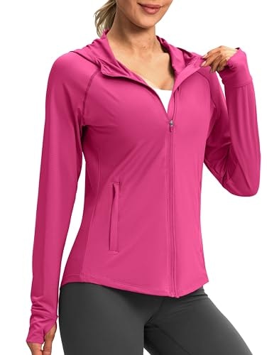 G Gradual Women's UPF 50+ Sun Protection Zip-Up Hoodie Jacket: $14.81