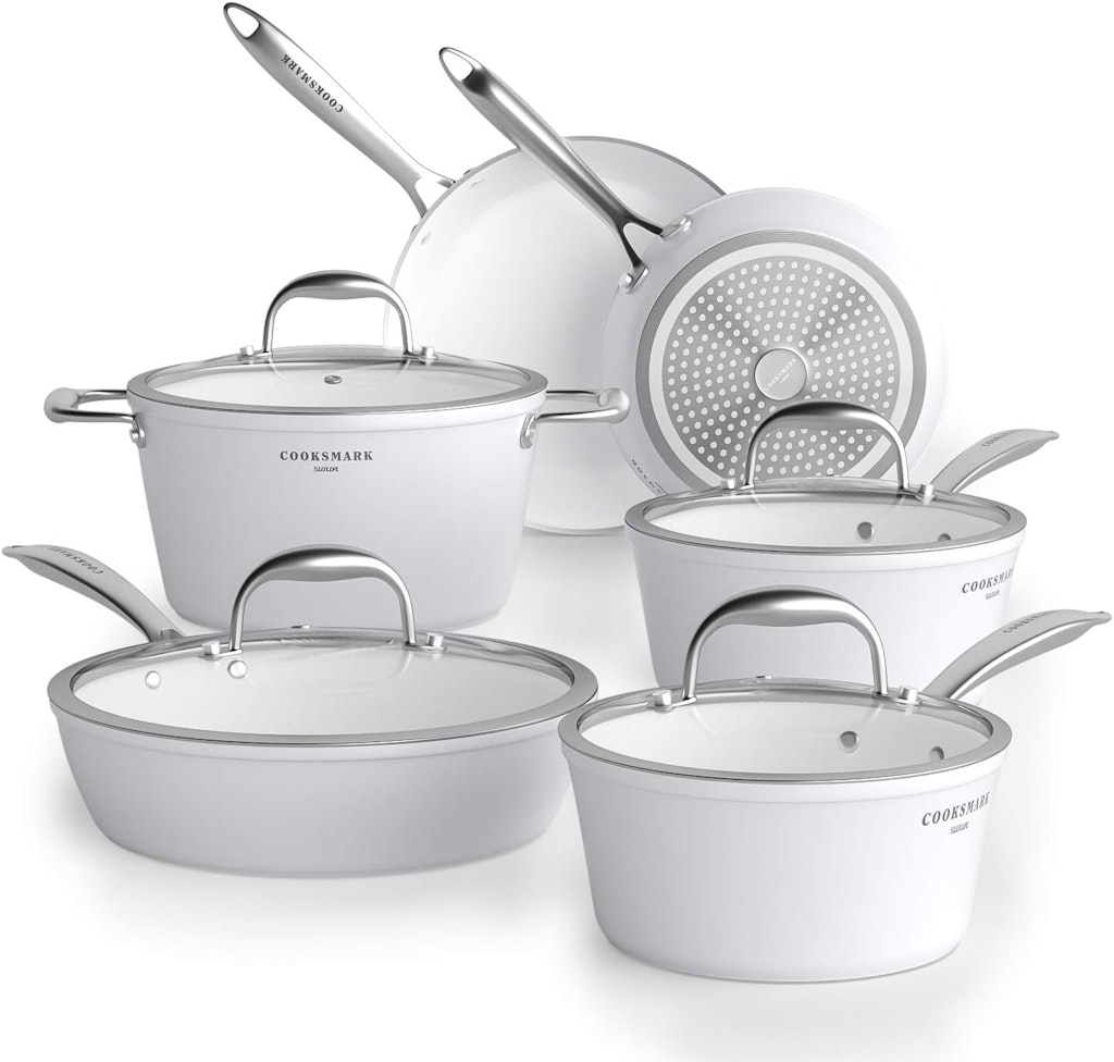 Cooksmark Nonstick Ceramic 10-Piece Cookware Set: $42