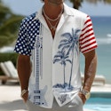 Men's 4th of July American Flag Guitar Button-Up Shirt for 2 for $16 + $9 shipping