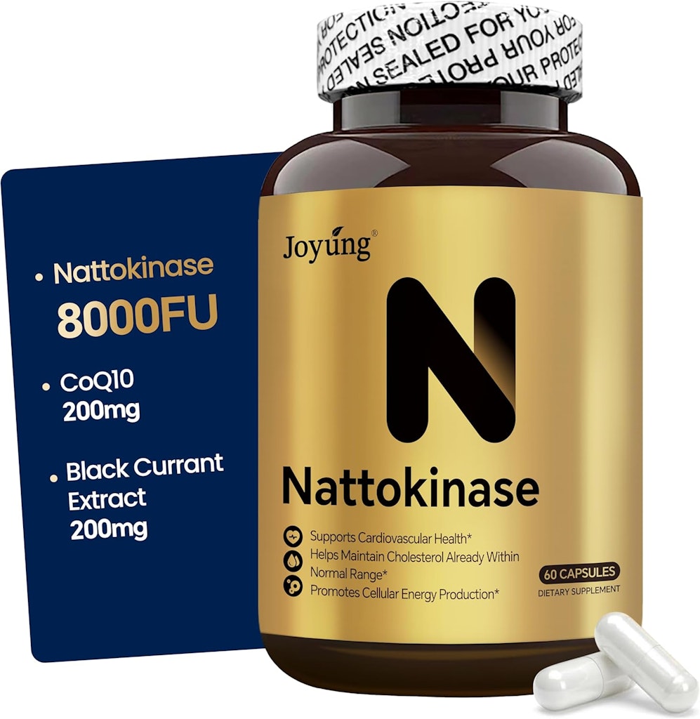 Joyung 8000 FU Nattokinase 60-Capsule Bottle: $7.34
