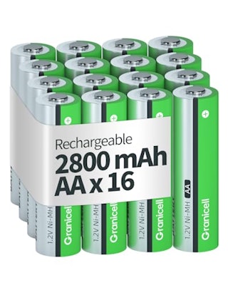 Granicell AA NiMH Rechargeable Batteries 16-Pack for $13 + free shipping w/ Prime