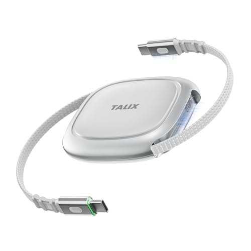 Talix 3.94-Foot 240W Retractable USB-C to USB-C Cable: $8.99