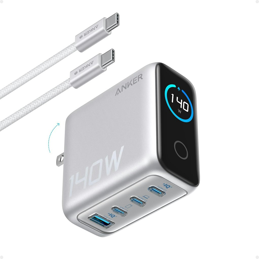 Anker 140W 4-Port USB Wall Charger w/ Built-In Screen: $60