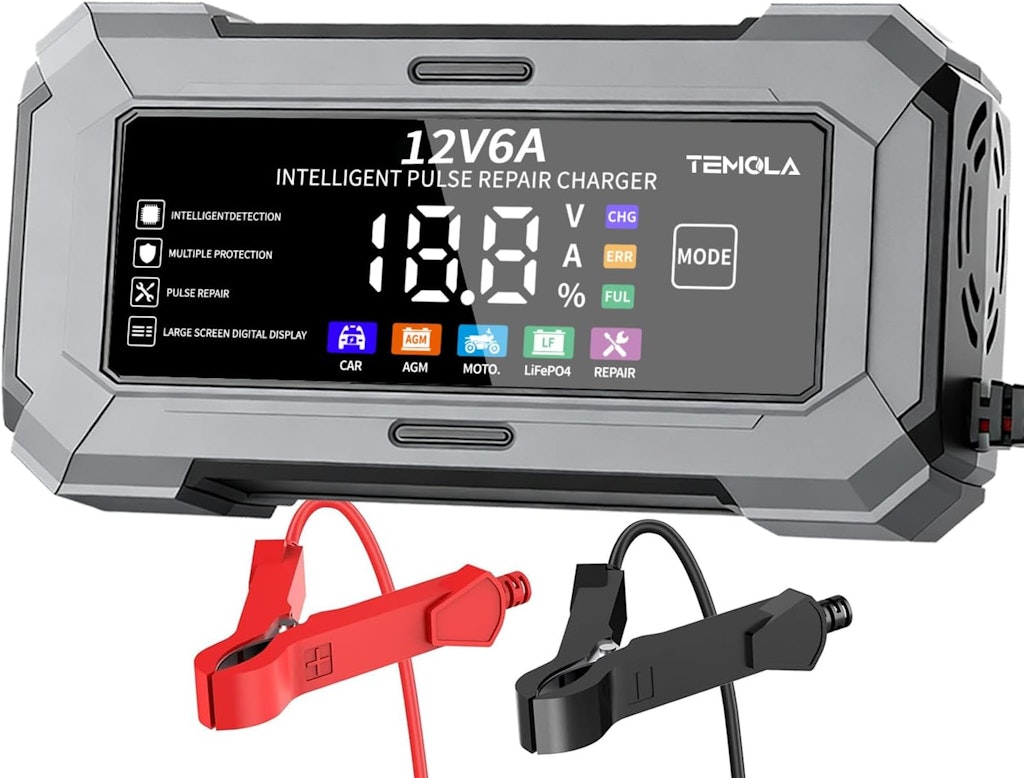  12V 6A Auto Battery Charger : $14