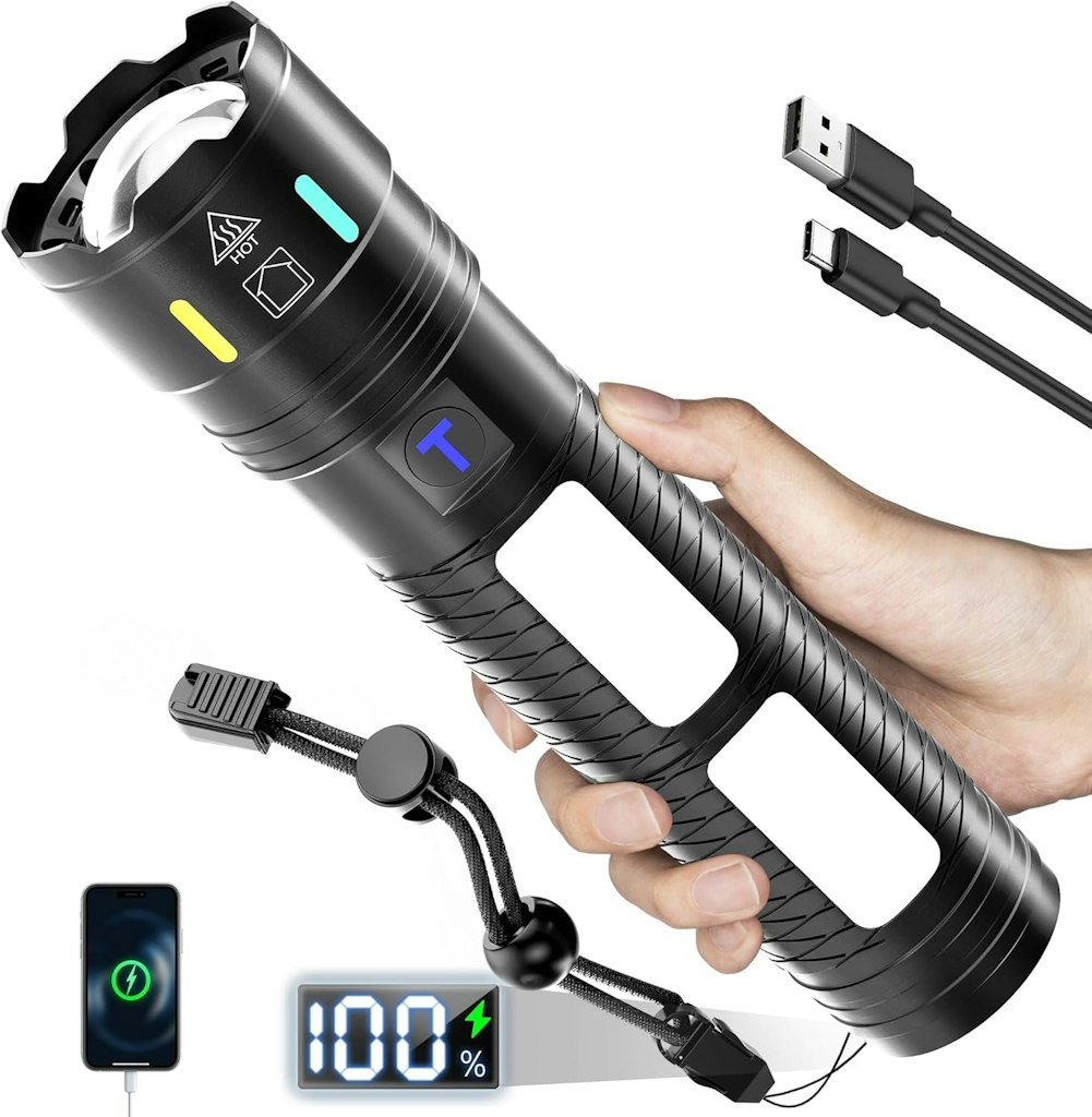 990,000-Lumen Rechargeable Flashlight: $30
