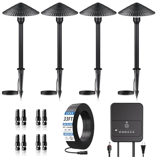 ZZXX All-in-One Low Voltage Landscape Lighting Kit 4-Pack: $53.99