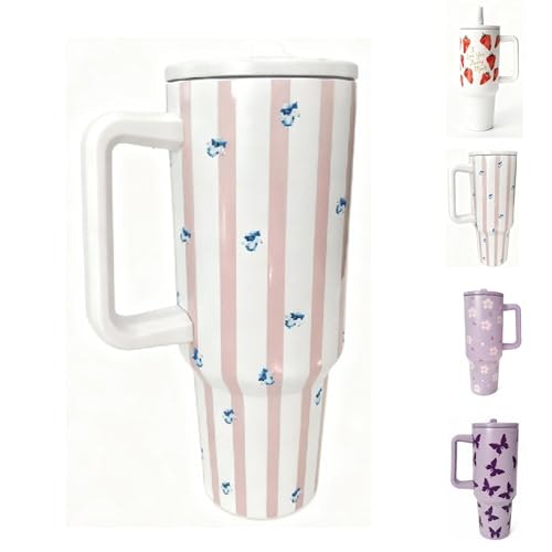 Hjocmle Striped 40-oz. Insulated Tumbler with Handle: $13.73