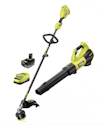 RYOBI ONE+ HP 18V Brushless 15" String Trimmer & 510 CFM Leaf Blower Combo Kit w/ 4.0 Ah Battery & Charger + free shipping