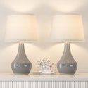 Seealle Modern Ceramic Table Lamps 2-Count for $50 + free shipping w/ Prime