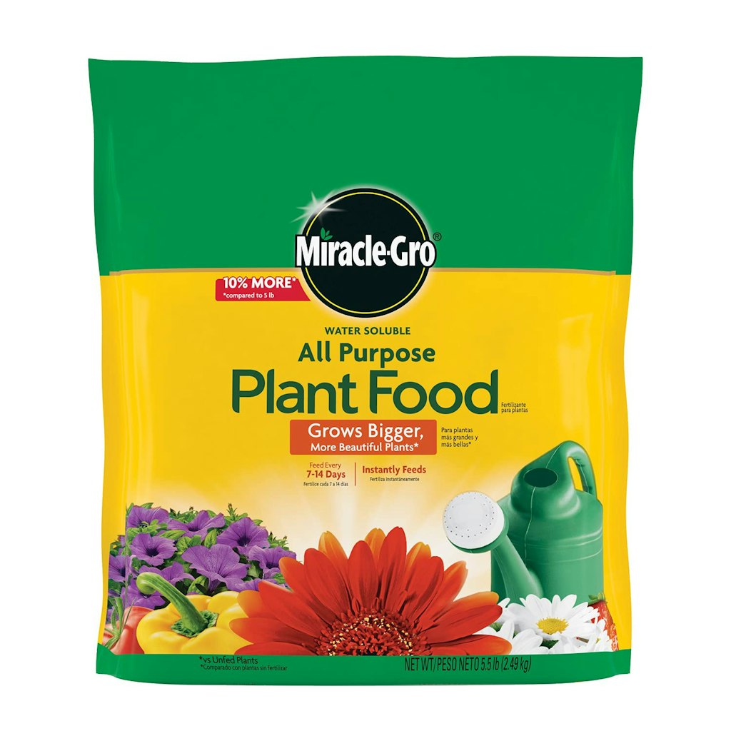 Miracle-Gro Water Soluble All Purpose Plant Food 5.5-lb. Bag : $12