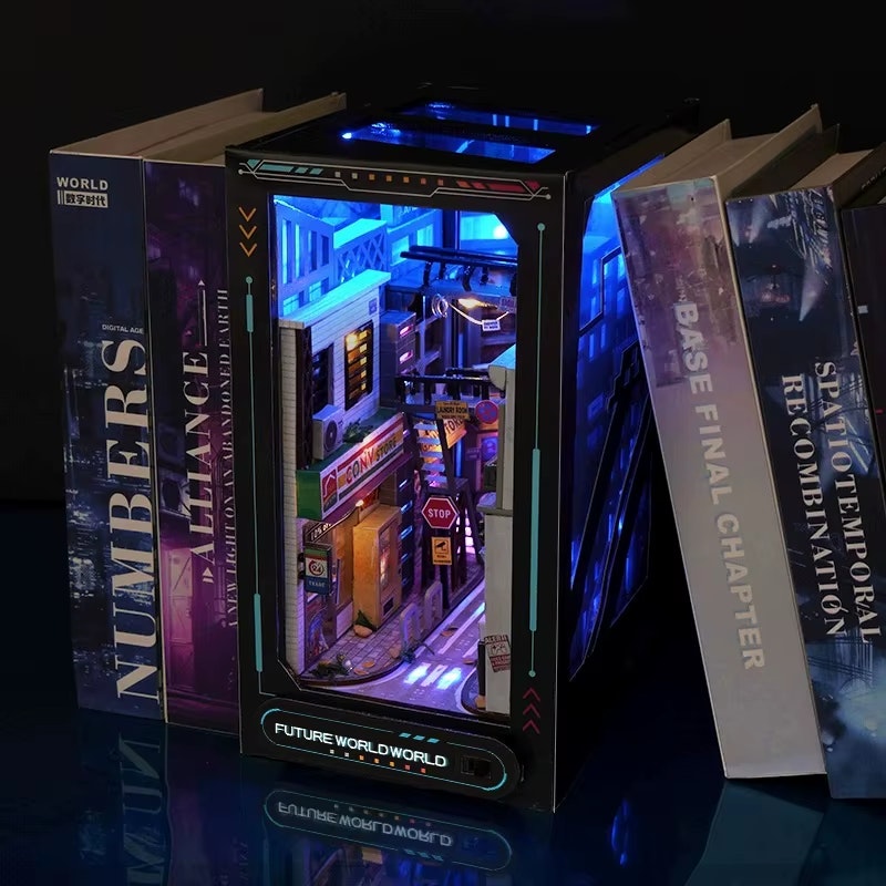 DIY Miniature Cyberpunk Bookend Kit: $9