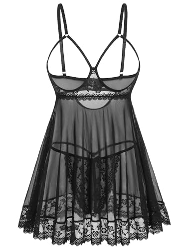 Avidlove Lace Babydoll Lingerie Dress: $4.99