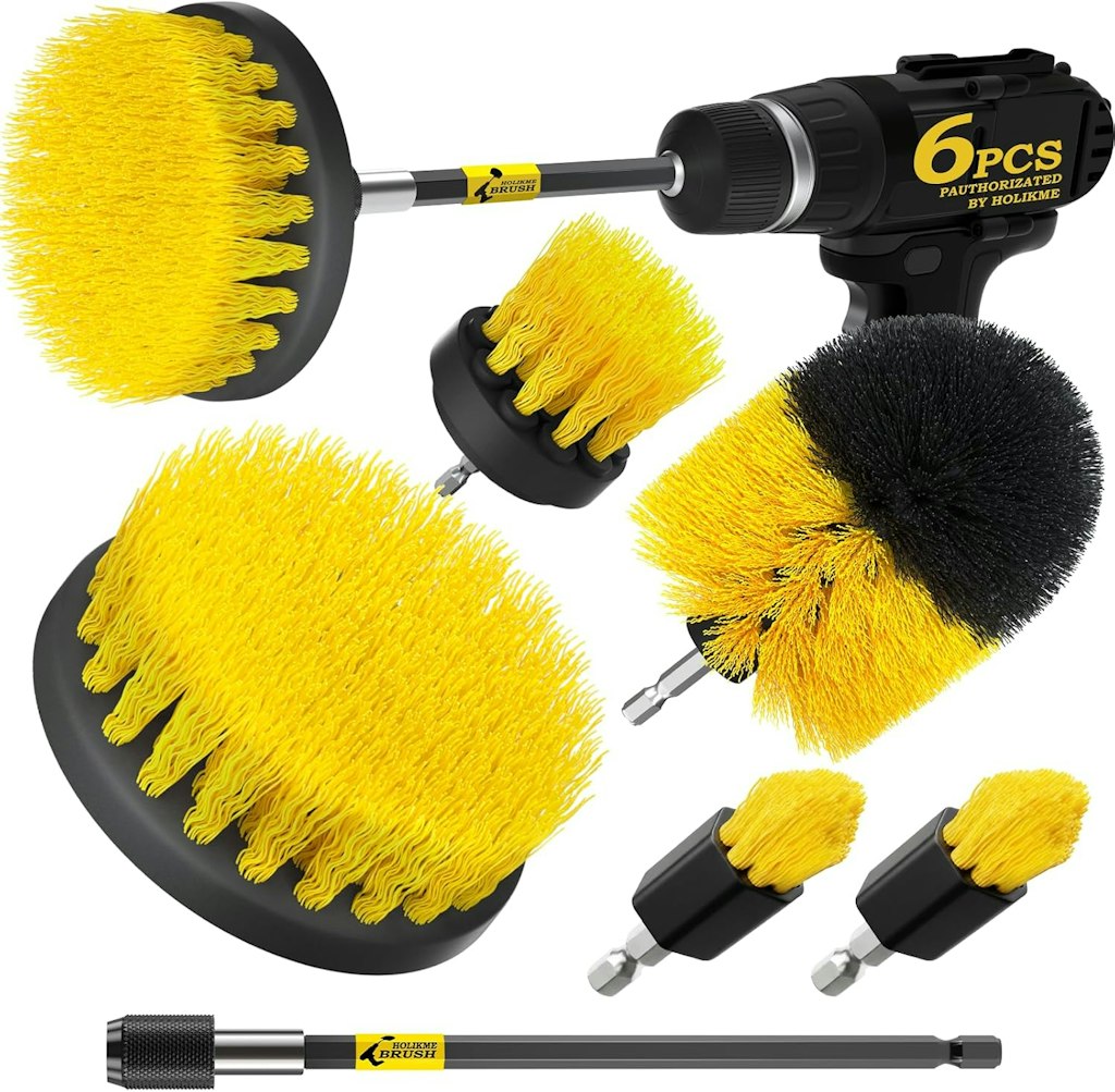  Holikme 6-Piece Drill Attachment Brush Set : $7.99