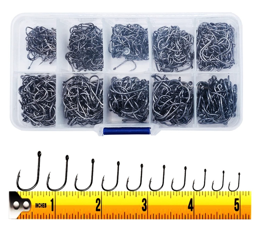 High-Carbon Steel Barbed Fishing Hooks 300-Pack: $1.49