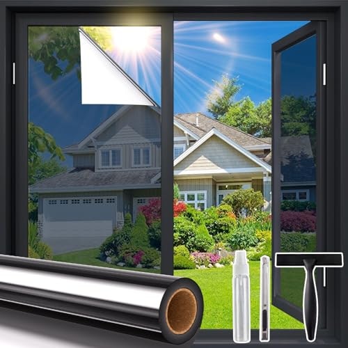 Coavas 17.5" x 78.7" One Way Mirror Window Privacy Film : $5.49