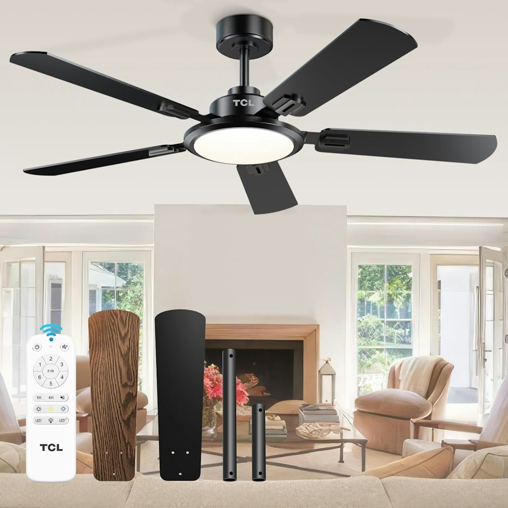 TCL 52" Ceiling Fan with Light and Remote Control: $69.99