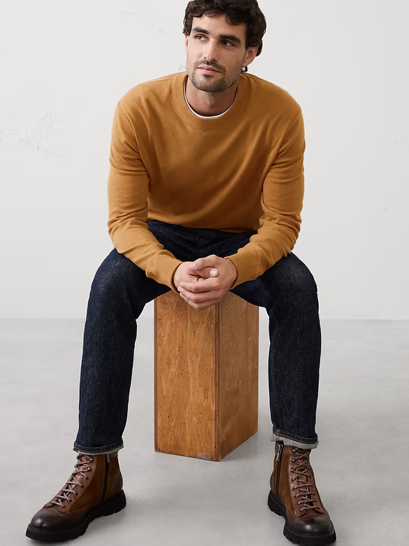 Banana Republic Factory Men's Cloud Soft Crew-Neck Sweater: $20 in cart