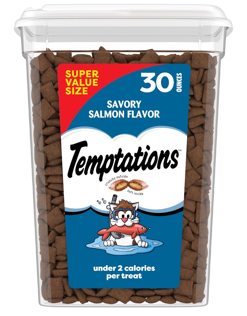 Temptations Classic Crunchy & Soft Cat Treats Savory Salmon Flavor 30-oz. Tub: $8 via Sub. & Save Temptations Classic Crunchy & Soft Cat Treats Savory Salmon Flavor 30-oz. Tub: $8 via Sub. & Save