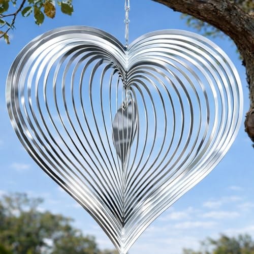 Suncket 12" Stainless Steel Heart Spinner: $10 w/ Prime