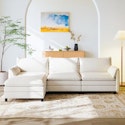 Flexispot L-Shaped Modular Sectional Sofa with Storage Ottoman 3-Seater for $300 + free shipping