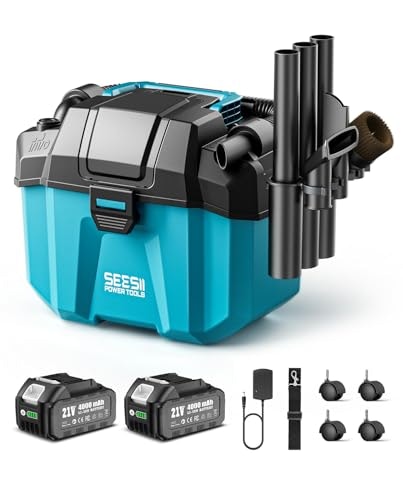 Seesii 3-in-1 Wet Dry Cordless Shop Vacuum with 2 Batteries : $64.99